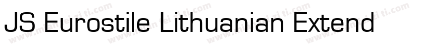 JS Eurostile Lithuanian Extended No字体转换